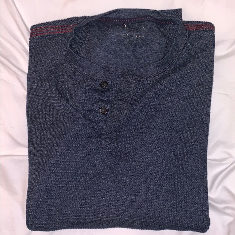 GH Bass Navy Blue thermal henley